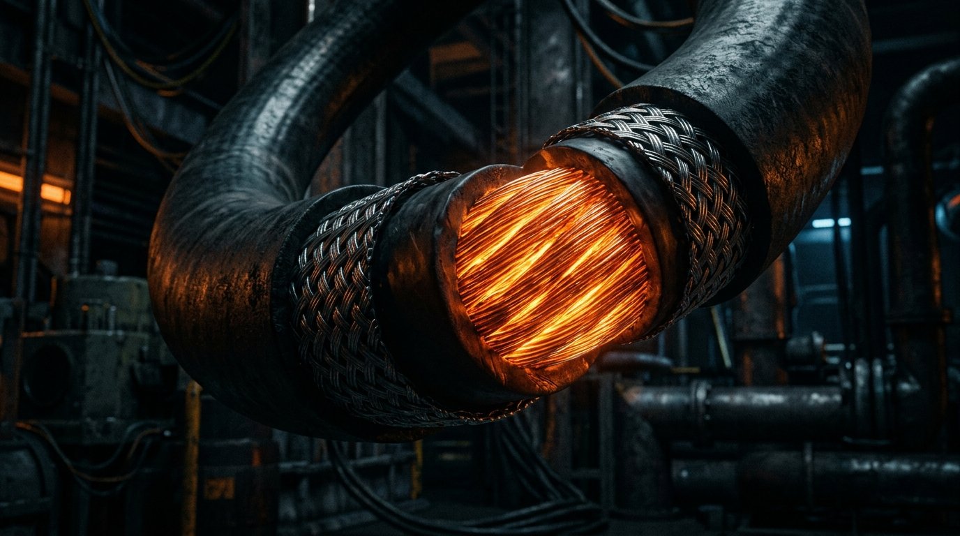 XLPE armoured cable cross-section illustration